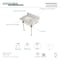 Kingston Brass 30X22 Marble Vanity Top W/ Acrylic Feet Combo, Marble/Chrome KVPB3030MASQ1 - alternate 3